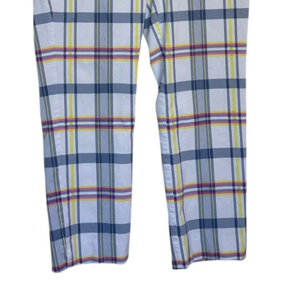 Swing Golf Control Ankle Pant Women 8 White Neon Plaid Stretch Outdoor Masters - Picture 4 of 11